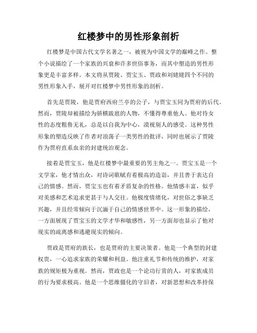 红楼梦中的男性形象剖析