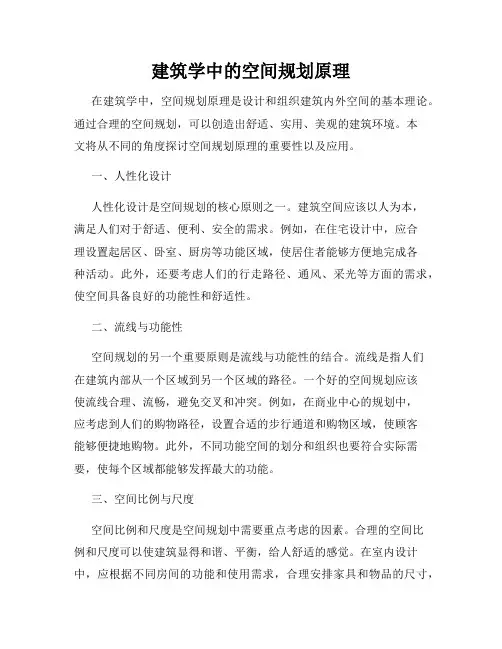 建筑学中的空间规划原理