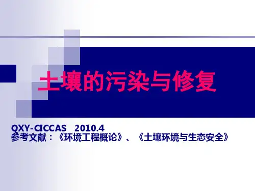 土壤的污染与修复(讲稿)