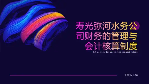 寿光弥河水务公司财务的管理与会计核算制度
