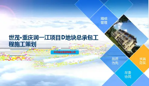 重庆润一江项目D地块总承包工程施工策划
