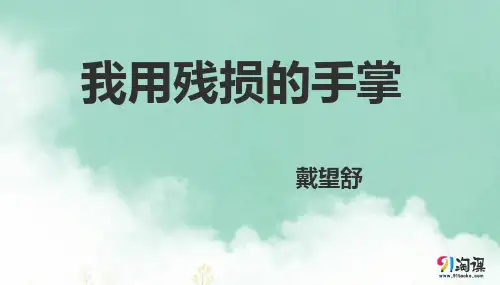课件4：第2课 我用残损的手掌