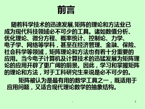 矩阵论简介及线性代数复习PPT课件