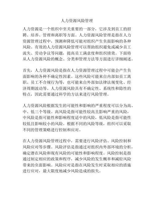 人力资源风险管理