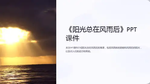 《阳光总在风雨后》课件