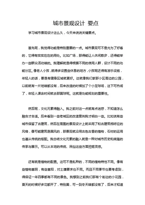 城市景观设计 要点