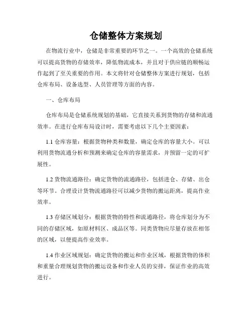 仓储整体方案规划
