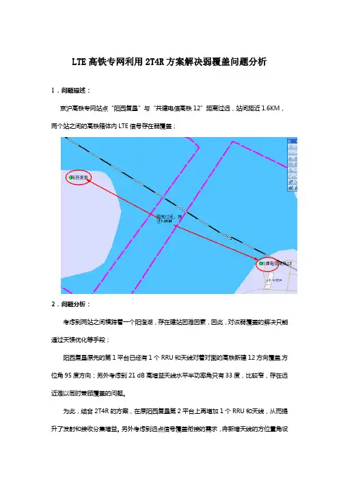LTE高铁专网中利用2T4R方案解决弱覆盖问题分析