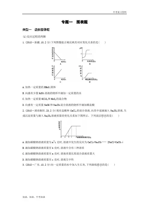 云南中考化学专题一 图表题