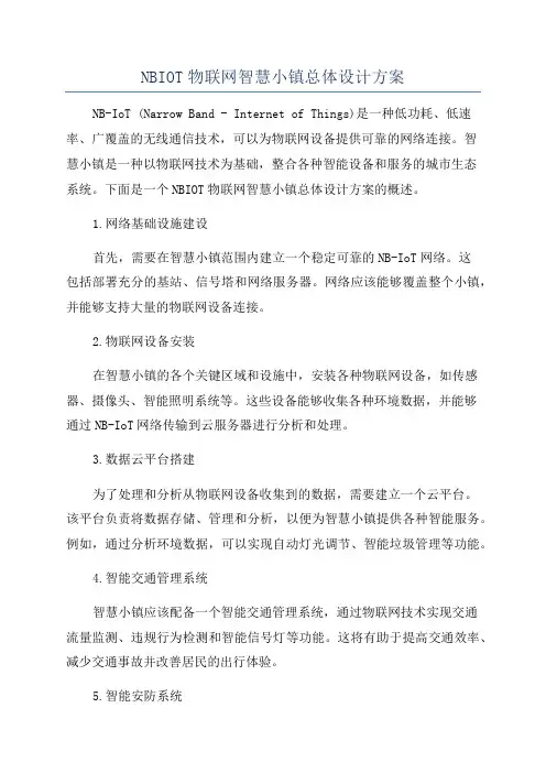 NBIOT物联网智慧小镇总体设计方案