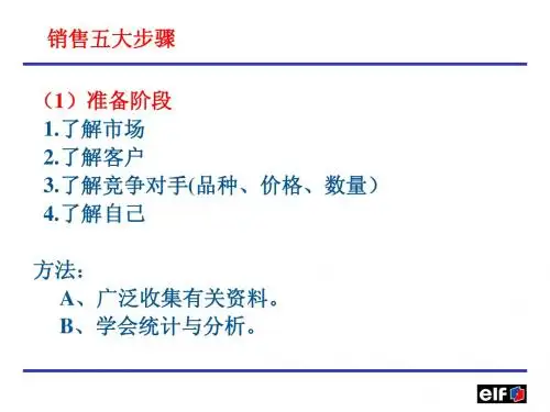 销售五大步骤