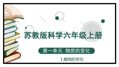 苏教版六年级上册科学1.1蜡烛的变化(课件)(共14张)