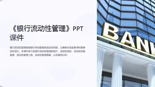 《银行流动性管理》课件