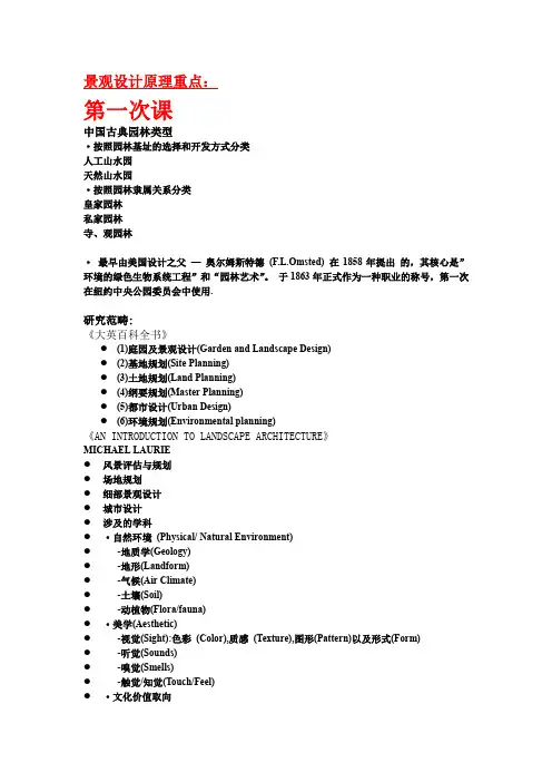 景观设计原理重点 (2)