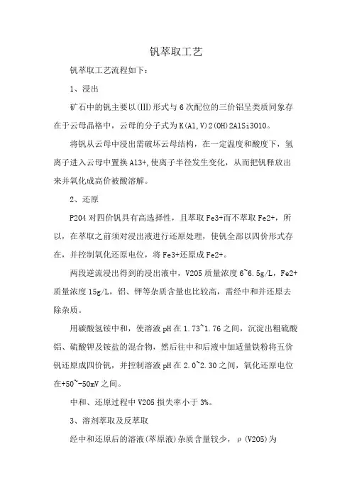 钒萃取工艺