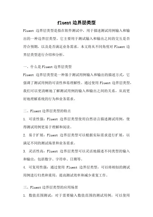 fluent边界层类型