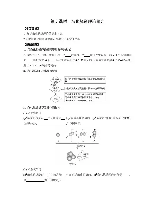 学案1：2.2.2 杂化轨道理论