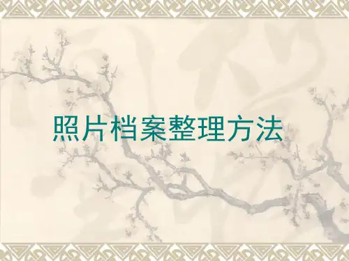 照片档案整理方法