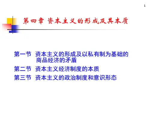 马克思主义基本原理概论PPT课件第四章资本主义的形成及其本质