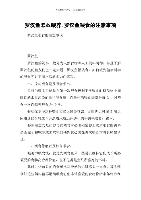 罗汉鱼怎么喂养,罗汉鱼喂食的注意事项