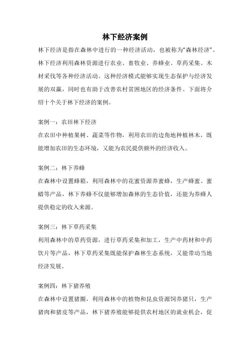 林下经济案例
