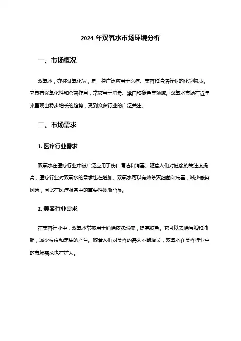 2024年双氧水市场环境分析