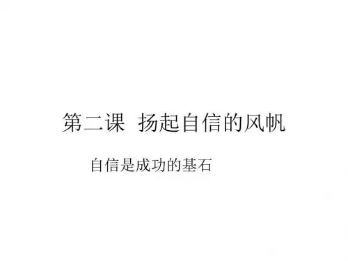 九年级政治自信是成功的基石课件