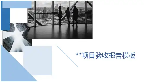 项目验收报告汇报模板v1.0