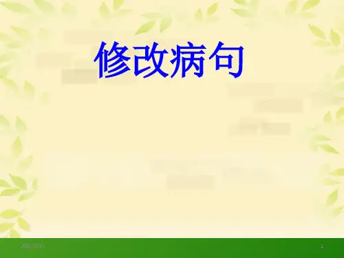 小学语文修改病句课件