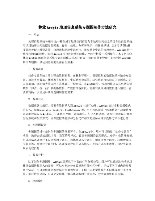 林业Arcgis地理信息系统专题图制作方法研究