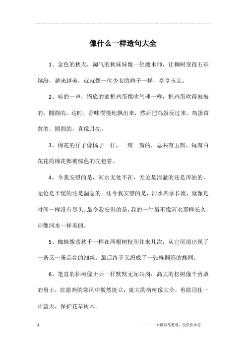 像什么一样造句大全