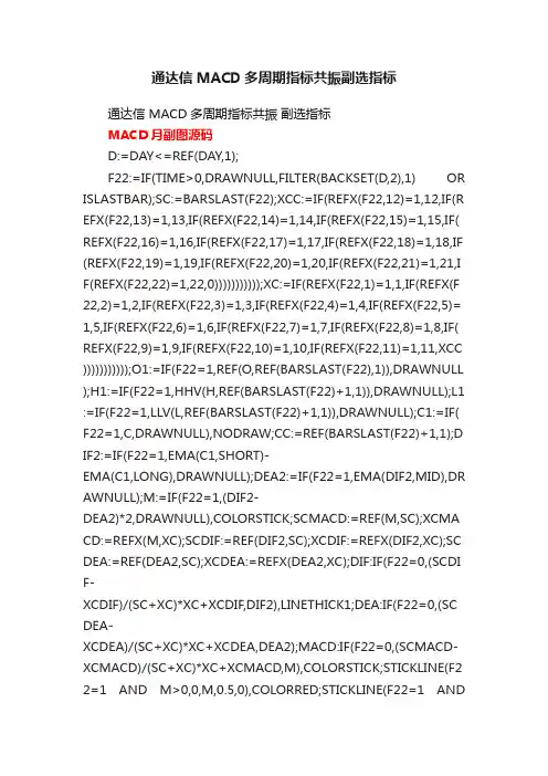 通达信MACD多周期指标共振副选指标