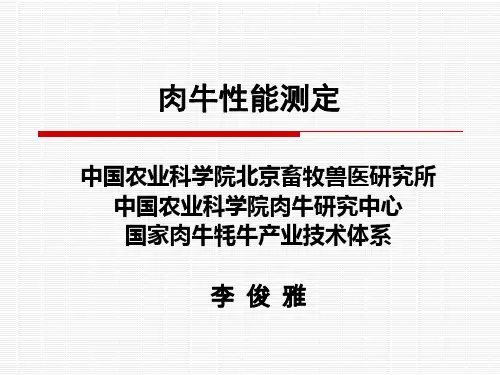 肉牛性能测定
