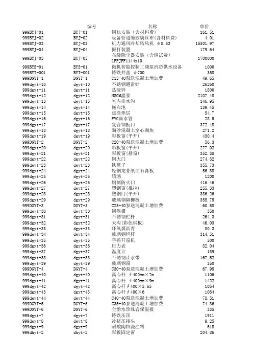 电力2001版安装预算定额