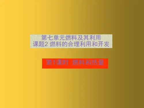 人教初中化学九上《7课题2燃料的合理利用与开发》PPT课件 (13篇供参考)