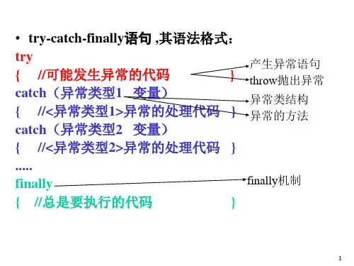 异常处理PPT课件