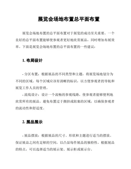 展览会场地布置总平面布置