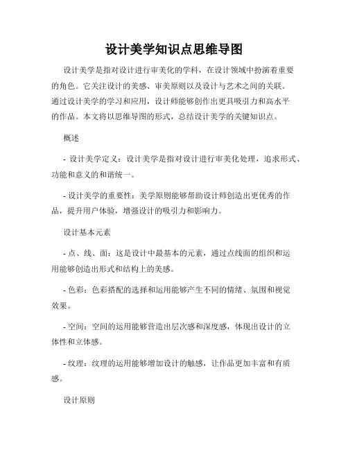 设计美学知识点思维导图