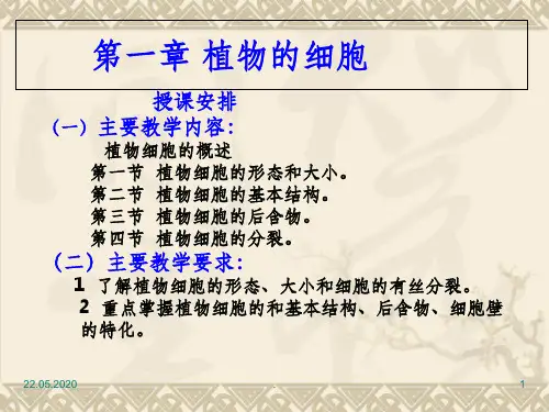 药用植物学与生药学 第一章 植物的细胞ppt课件