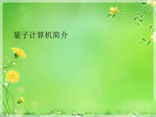 量子计算机简介(共18张PPT)