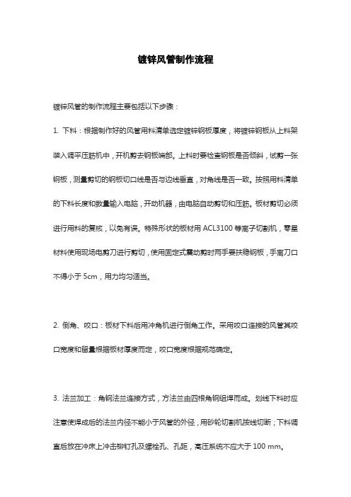 镀锌风管制作流程