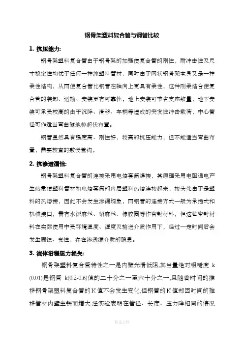 钢骨架塑料复合管与钢管比较