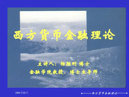 12章 西方货币金融理论 (金融发展)