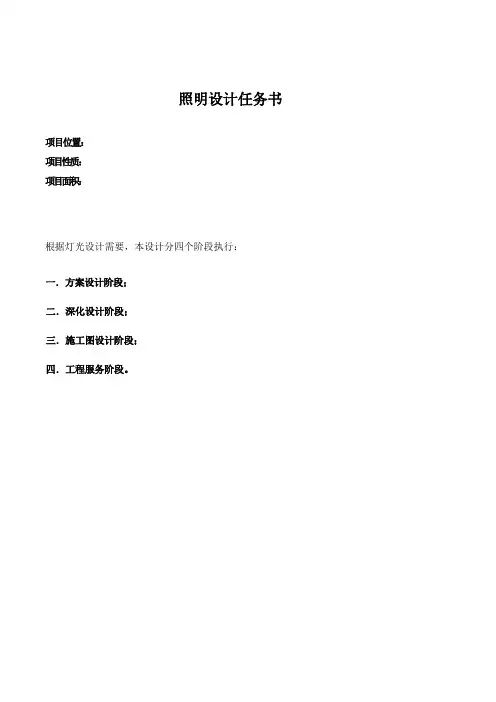灯光设计任务书