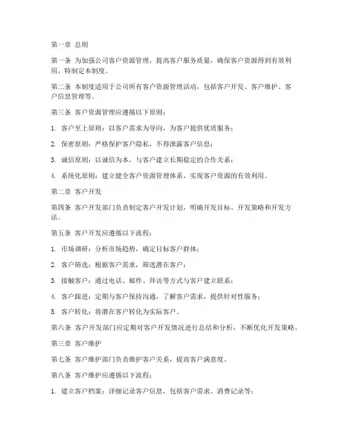 装修公司客源管理制度范本