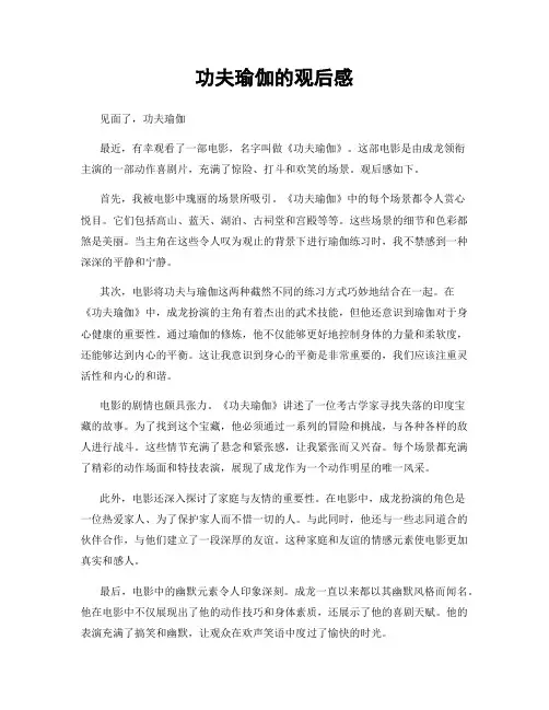 功夫瑜伽的观后感
