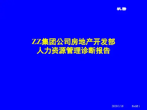 房地产开发部人力资源管理诊断报告
