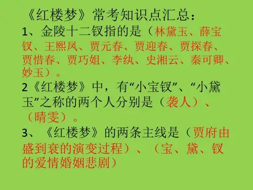四大名著小升初语文知识汇总PPT课件