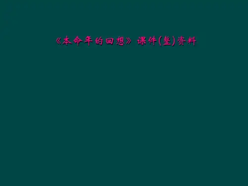 本命年的回想课件整资料
