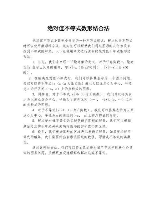 绝对值不等式数形结合法
